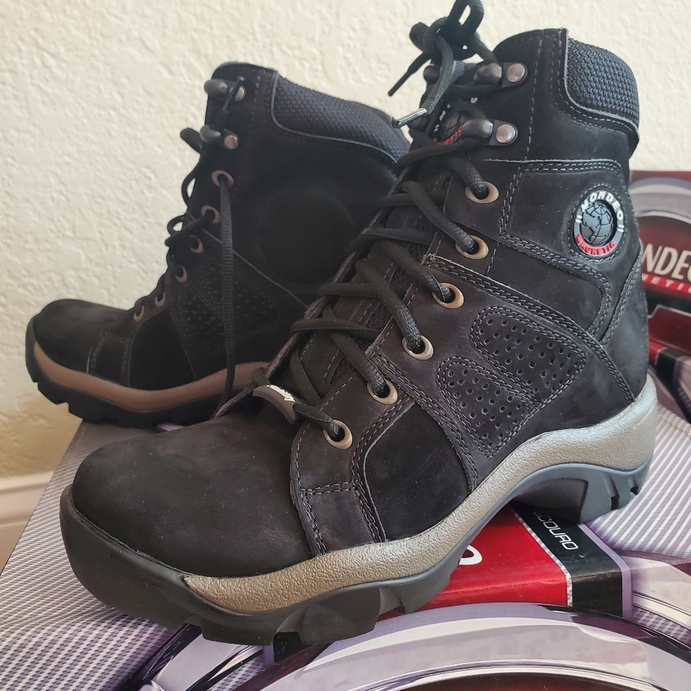 Mondeo Motorcycle 2 inchs Wedges Bootie Brazilian 100% Leather 7.5